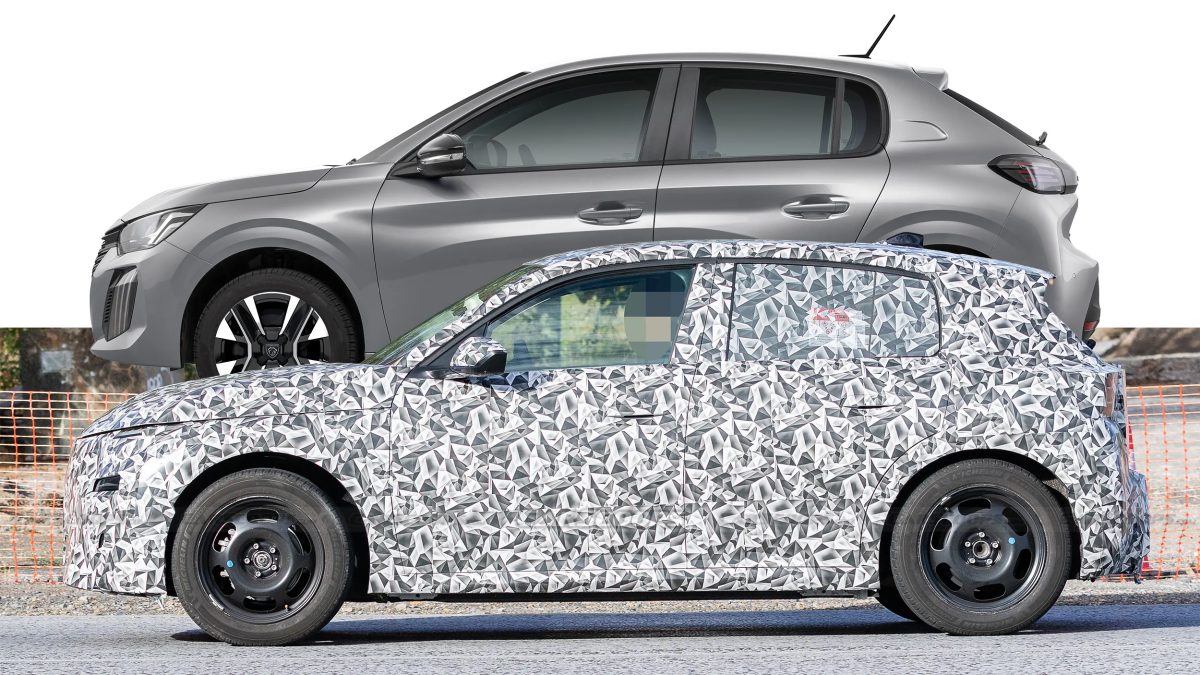 2027 Peugeot 208 замечен на тестах с острым дизайном, квадратным рулем и новой платформой — фото 19