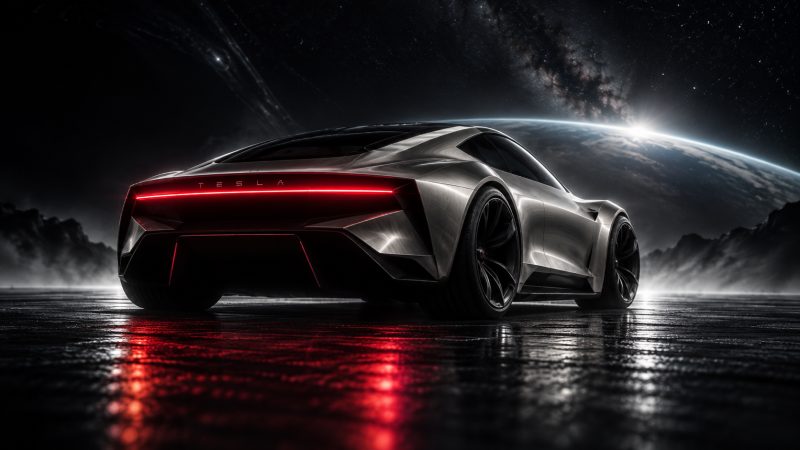 Новый тизер Tesla Roadster намекает на редизайн в стиле Cyber