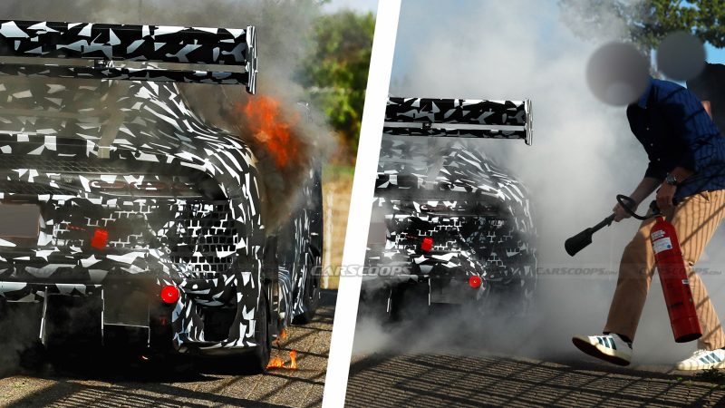 Неудачный быстрый круг: прототип Mercedes-AMG GT Black Series загорелся на Нюрбургринге