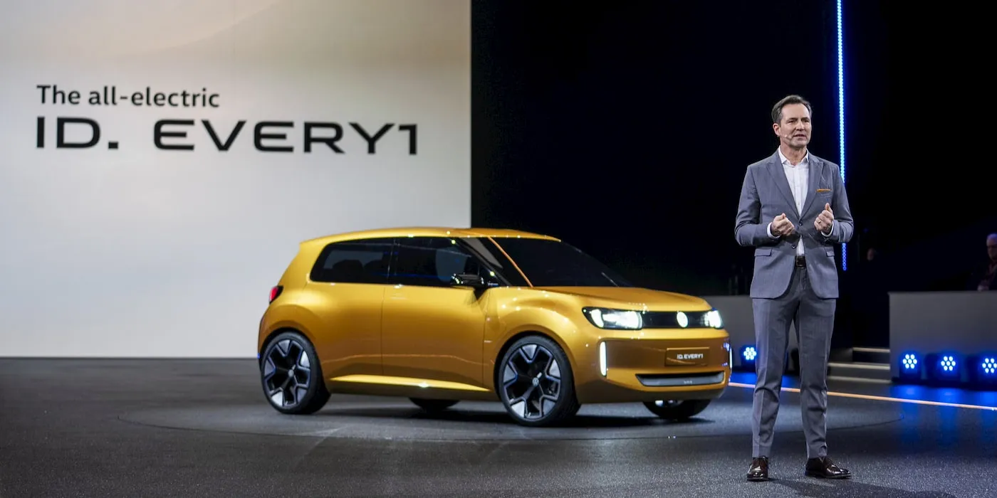 Генеральный директор бренда VW Томас Шефер представляет концепт-кар ID. EVERY1 (Источник: Volkswagen)