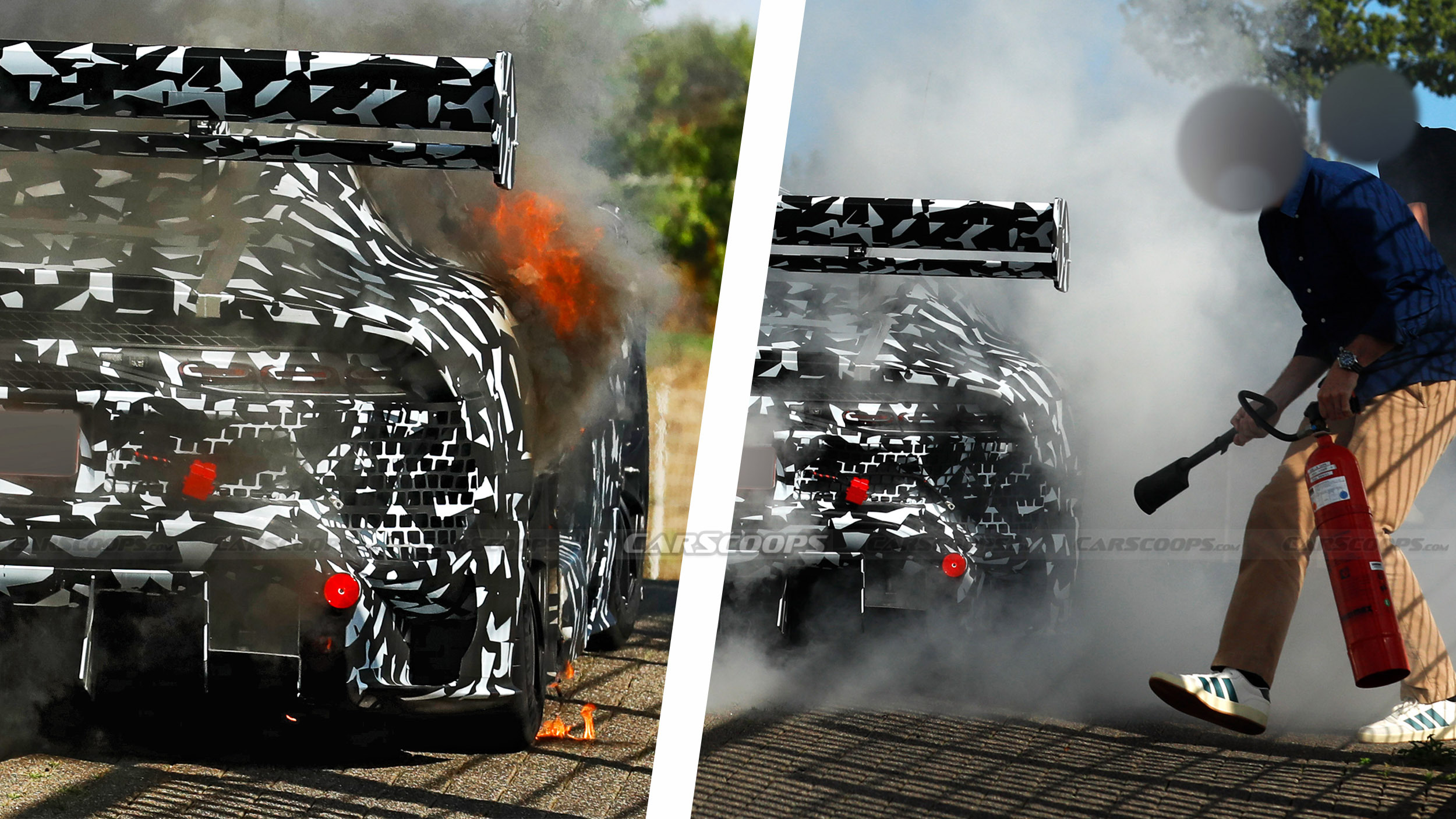 Неудачный быстрый круг: прототип Mercedes-AMG GT Black Series загорелся на Нюрбургринге