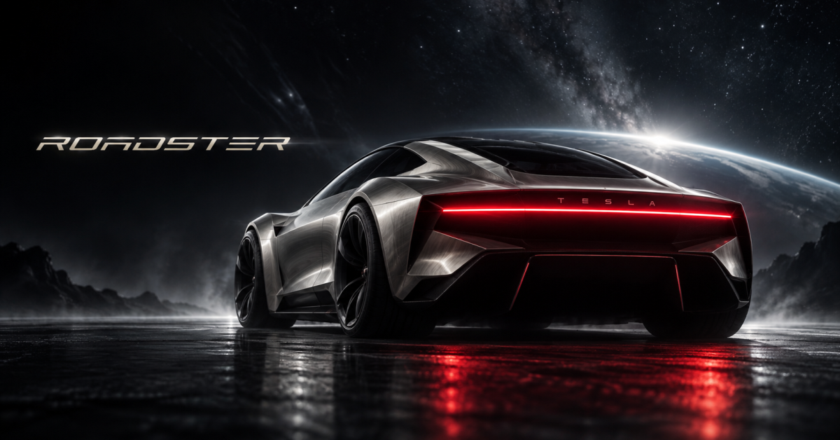Новый тизер Tesla Roadster намекает на редизайн в стиле Cyber
