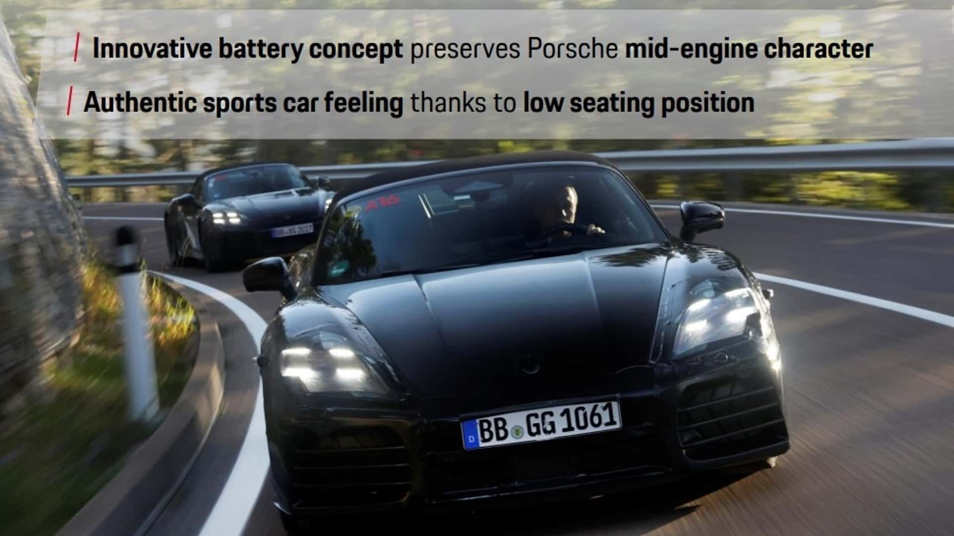 Porsche 718 EV получит батарею за сиденьями